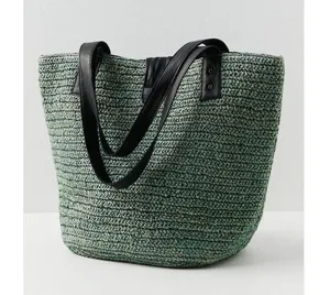NWT Free People En Riva Raffia Tote One Size $168 thumbnail 5