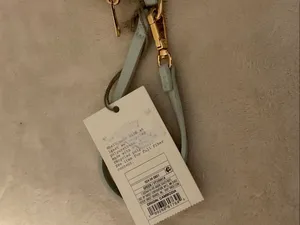a new day Light Blue Heart Wristlet with Pink "TEXT ME" Detail thumbnail 5