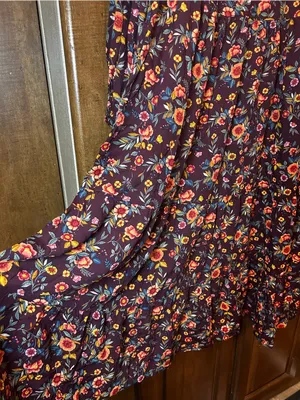 🌸OLD NAVY Floral Tiered Ditsy Midi Swing Dress Boho Size M thumbnail 7