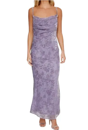 Y2k Fairy Womens Devore Velvet Burnout Floral Maxi Dress Size 4 Whimsigoth HOCO thumbnail 3