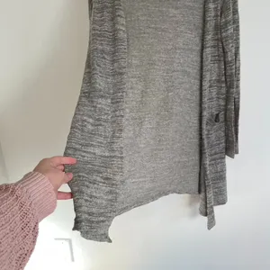 SATURDAY SUNDAY ANTHROPOLOGIE ANTHRO Eagan Cardigan Gray Open Sweater NO LINING thumbnail 9