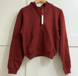 SKIMS Cotton Fleece Zip-Up Hoodie XS thumbnail 2