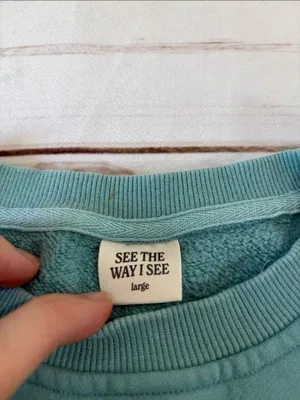 See The Way I See - Doing My Best Teal Crewneck Sweatshirt thumbnail 3
