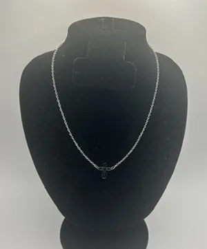Vintage Cross Pendant Real Silver Cable Chain Plated Stainless Steel Womens New thumbnail 1