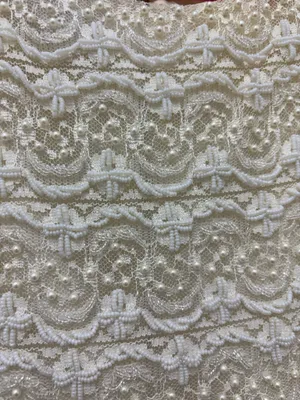 Vintage 1960s Regalia Imports Beaded Silk Lace Top Sleeveless Shell Cream S thumbnail 7