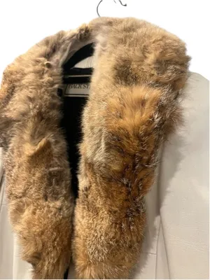 Rare Vintage 70s Back Street White Leather Penny Lane Coat Real Fur Trim Size 8 thumbnail 7