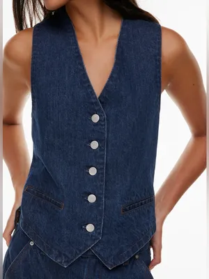 Denim Forum The '90s Boyfriend Denim Vest thumbnail 4