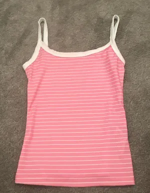 Pink and white striped tank top Size XS thumbnail 1
