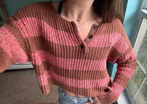 American Eagle striped cropped sweater thumbnail 2