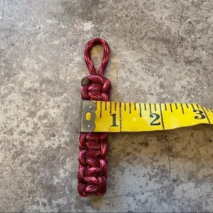 Paracord Keychain Bright Pink NEW Hiking Sporty Handmade USA thumbnail 8
