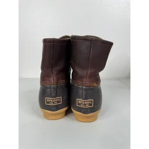 Sperry Black‎ Brown Waterproof Boots Size 8.5 thumbnail 3