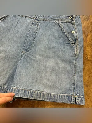 Vtg GAP Denim Shortalls Overalls Sz XL Relaxed Cotton Faded thumbnail 6