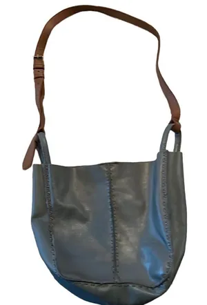 Gray Leather shoulder bag Gray thumbnail 1