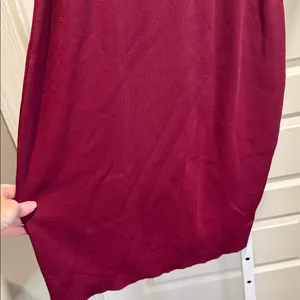 Guess Bodycon Dress‎ Wine Red Size XL NWT Mock Neck Party Mini thumbnail 4