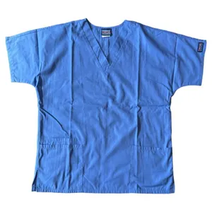 CHEROKEE  Blue V Neck Scrubs Top, S thumbnail 1