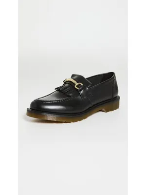 NEW Dr. Martens Adrian Snaffle in Black Smooth Leather Kiltie Loafers W 8 / M 7 thumbnail 2