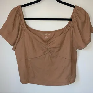 American Eagle Outfitters Brown Ribbed Top thumbnail 2