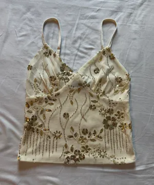 Sequin tank White thumbnail 1