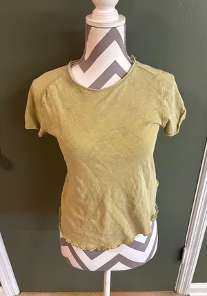 We The Free Short Sleeve Crewneck Top in Olive thumbnail 1