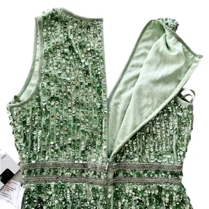 Mac Duggal Sage Green Full Bead Sequin Midi Dress Size 6 NEW #93606 Wedding Prom thumbnail 11