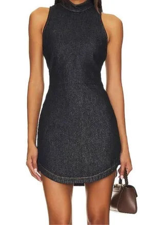 Amanda Uprichard x Revolve Marshall mini in Indigo Blue thumbnail 1
