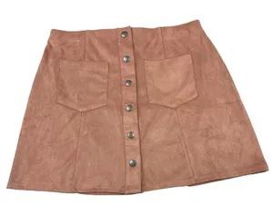 Forever 21 Faux Suede Mini‎ Skirt Stretch Soft Size Medium Versatile Styling Vtg thumbnail 1