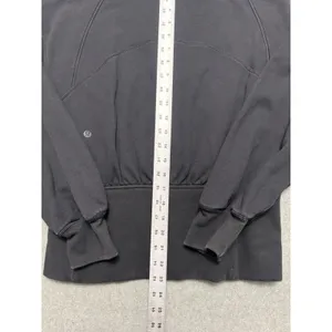 Lululemon Black Full Zip Balloon Sleeve Hooded Sweater Jacket 6 thumbnail 10
