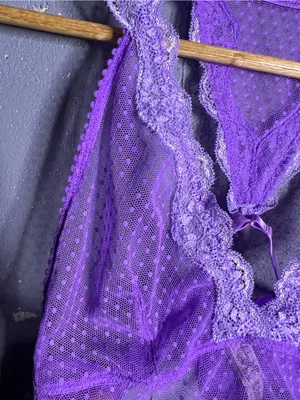 Free People Intimately Midweek Longline Purple Bralette in size Small thumbnail 6