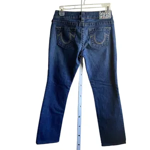 True Religion Womens Jeans Blue‎ Tag Size 27 Low Rise Straight Denim thumbnail 9