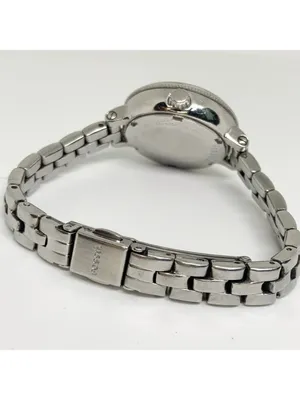 Fossil Quartz women date Watch AM4352 Bridgette all Stainless Steel 28mm running thumbnail 4