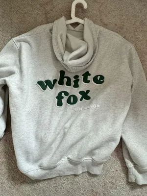 white fox hoodie thumbnail 1