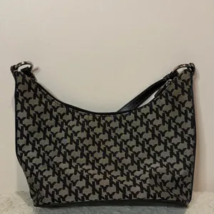 New York & Company- Vintage Black and Gray Patterned Logo Shoulder Bag Y2K thumbnail 3