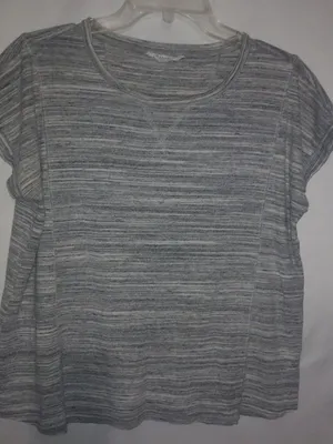 Athleta M Gray Heathered Workout Top thumbnail 5