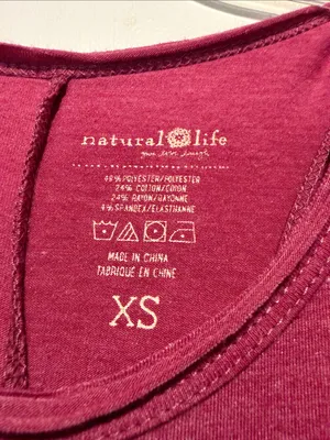 Natural Life Crew Neck Sleeveless Maroon Knot Front Tunic Mini Dress Size XS thumbnail 3