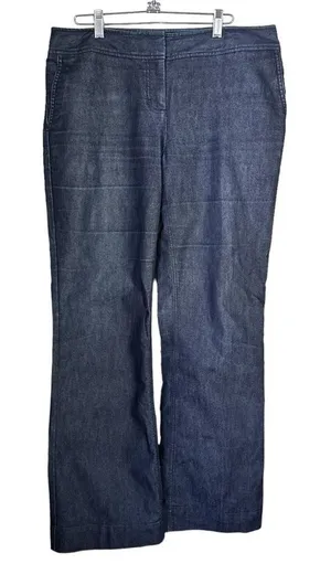 Kenneth Cole Reaction Women’s Size 10 Wide Leg Trouser Dress Pants Dark Blue thumbnail 1