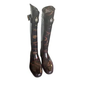 Ralph Lauren Rosalyn 11 Rain Boots Brown/Tan /Pull On Size 5 thumbnail 5
