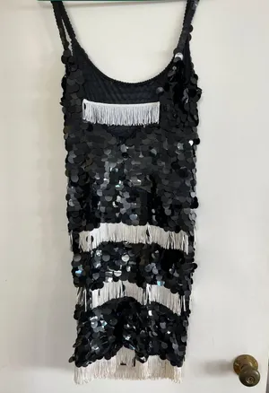 20s Style Flapper dress Black thumbnail 2