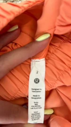 Lululemon Track That Short 5” High Rise in Coral Kiss thumbnail 3