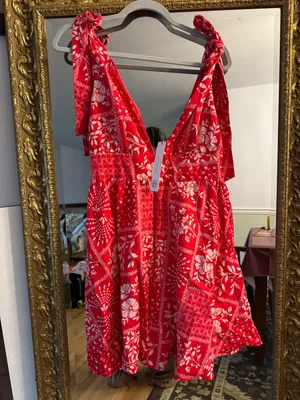 House Of Harley Red Paisley Dress thumbnail 2