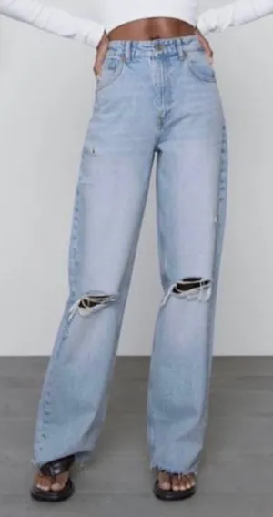 ZARA Super High Rise Wide Leg Jeans thumbnail 1