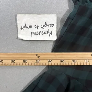 Torrid Sheer Top Plus Size 3 3X Green Black Checkered Gingham Peasant Babydoll thumbnail 8