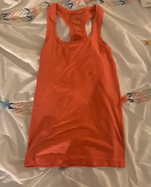 Lululemon Orange Racerback Tank thumbnail 1