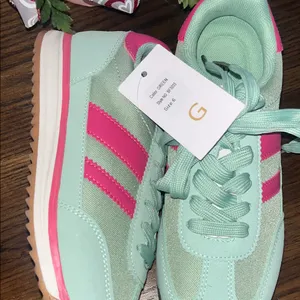 & Other Stories Mint and Pink Sneakers thumbnail 2