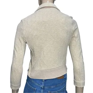 Ralph Lauren Vintage Women’s Tan Beige Herringbone Suede Trim Jacket Size 4 thumbnail 6