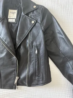 Abercrombie Vegan Leather Jacket Black thumbnail 2
