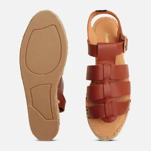 $170 NEW Free People X Barbour Paloma Espadrille Platform Fisherman Sandal 7.5 thumbnail 3
