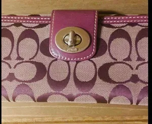 Coach women's wallet with credit card slots 8 length 4 wide thumbnail 2