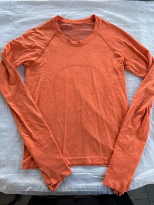 Lululemon Swiftly Tech Long Sleeve 2.0 Orange Size 4 thumbnail 3