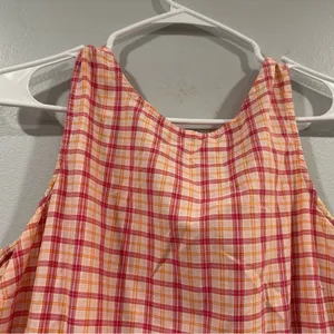 Faded Glory Pink Checkered Sleeveless Short Dress M? thumbnail 2