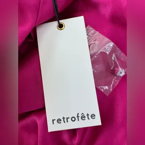 Retrofête Silk Barbara Mini Dress in Orchid Pink size XS NEW $695 thumbnail 16